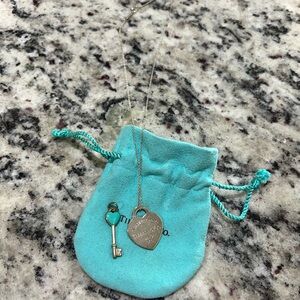 Tiffany & Co. Heart necklace with key